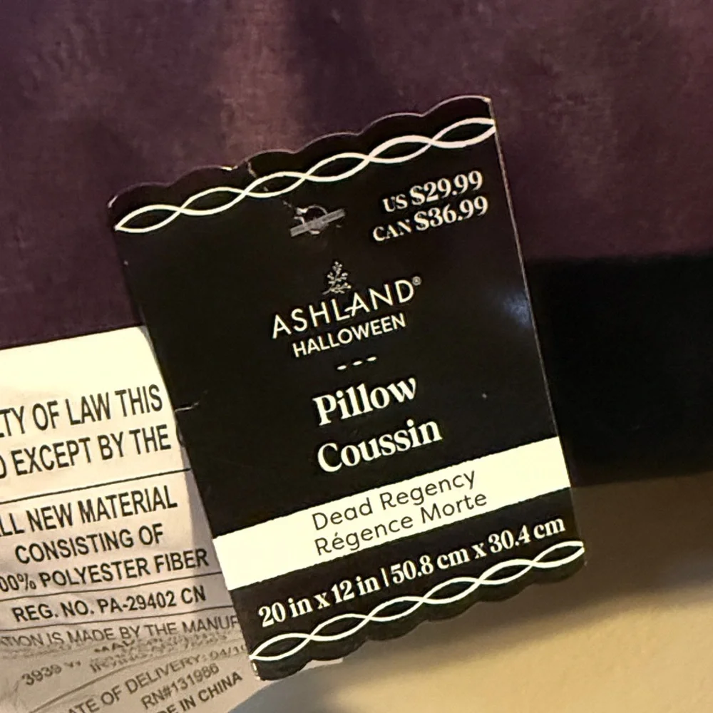 NEW PILLOW! Happily never after gothic punk spooky Halloween NWT